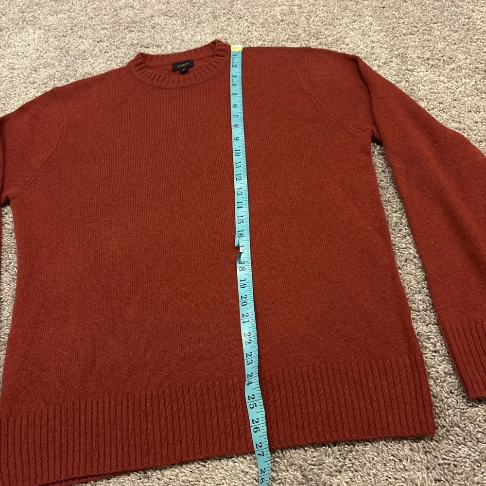 J Crew Sweater Mens Medium Red Merino Wool Nylon Pullover Crewneck J7701 MINT